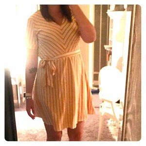 Yellow striped dress
